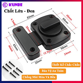Mua Khóa Chốt Núm Xoay KUNBE Hợp Kim Bền Bỉ An Toàn  Phù Hợp Nhiều Loại Cửa