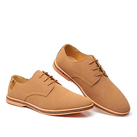 LCRTZKG Kích thước 38-48 Mùa xuân Da lộn Giày nam Oxford Casual Giày thể thao cổ điển Giày thoải mái Dress Cộng với kích thước Flat