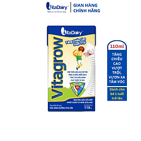 SBPS Vita Grow 110ml giúp bé phát triển chiều cao - VitaDairy - 1 lốc