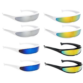 8x Fun Futuristic Narrow Lens Visor Eyewear Sunglasses