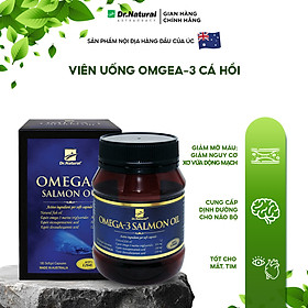 Viên Uống Dầu Cá Hồi Úc Dr Natural Omega 3 Salmon Oil 180 Viên | Tốt Cho Mắt, Não, Tìm, Giảm Nguy Cơ Xơ Vữa Động Mạch - Hàng Chính Hãng
