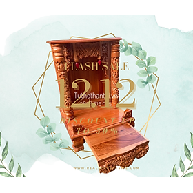 Mua Bàn Thờ Thần Tài Ông Địa 48 x 68cm BTX4868QD - Gỗ Xoan Đào