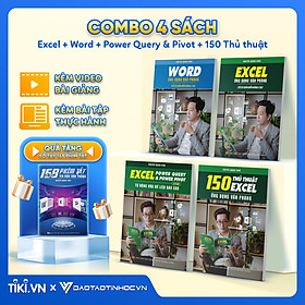 Hình ảnh Combo 4 Sách Word, Excel Cơ Bản Đến Nâng Cao, Power Query & Power Pivot Và 150 Thủ Thuật Kèm Video Khóa Học