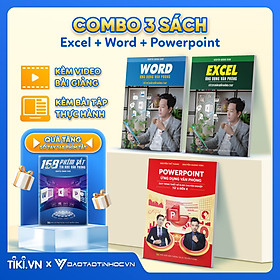 Combo 3 Sách Excel - Word - PowerPoint Ứng Dụng Văn Phòng Có Kèm Khoá Học Online ĐÀO TẠO TIN HỌC