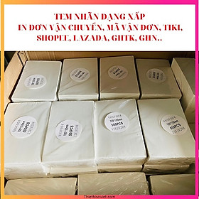 Mua COMBO 5 XẤP DECAL NHIỆT 100X150MM (4X6INCH) DẠNG XẤP 500 TEM - GIẤY IN NHIỆT 100X150MM