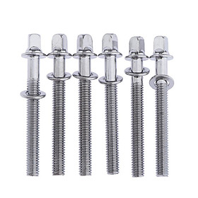 6pcs NEW  DRUM TENSION ROD WITH WASHERS for Tom, Snare & Bass Drums