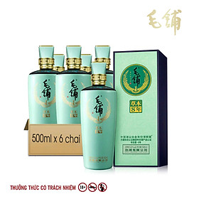 MAOPU Thùng 6 chai Kiều mạch Thảo Mộc 8 năm 42% 500ml