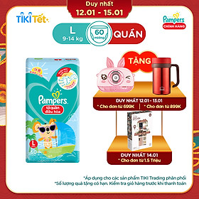 Tã Quần Pampers Điều Hoà Gói Lớn L60 (9-14kg)