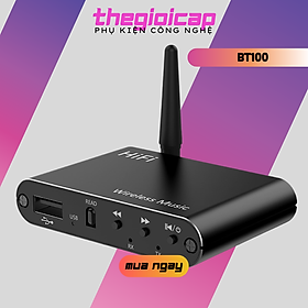 Bộ Thu Phát Âm Thanh Bluetooth 5.4 2in1 AUX 3.5mm, adapter cho loa ampli TV PC BT100 - Hàng Nhập Khẩu