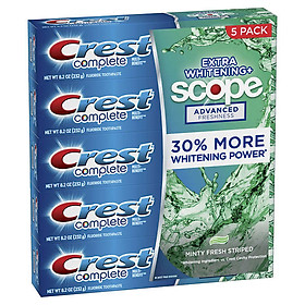 Kem đánh răng Crest Complete Extra Whitening Scope (combo 5 tuýp)