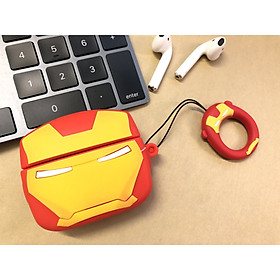 BAO CASE SILICON VỎ ỐP SILICON BẢO VỆ CHO TAI NGHE AIRPODS ĐỦ CỠ SIÊU ANH HÙNG AVENGERS HÌNH NGƯỜI SẮT IRONMAN