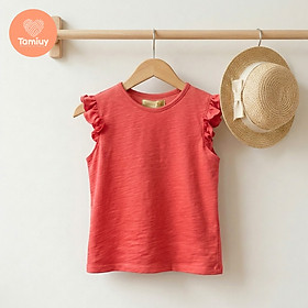 Áo Thun Bông Tay Bèo Dún Bé Gái Tamiuy Cotton Mềm Thoáng Mặc Mát Size 10-40kg