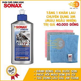 Kem đánh bóng, xóa xước và bảo vệ sơn xe ô tô 3in1 Sonax 202100 250ml