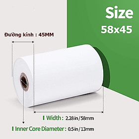 Mua Thùng 50 cuộn giấy in nhiệt khổ 58mm