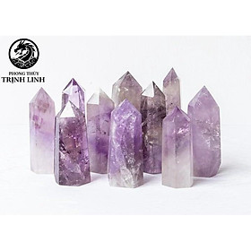 Mua Trụ đá thanh tẩy T.A TÍM Lavender dùng trong Tarot  reiki  thiền định yoga cân bằng  phong thủy (KHÔNG KÈM ĐẾ)