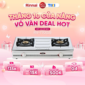 Mua Bếp gas dương Rinnai RV-770(S1) mặt bếp inox và kiềng bếp men - Hàng chính hãng.