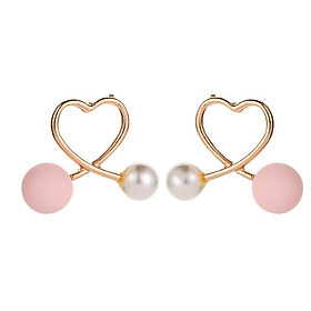 Cross  Faux Pearl  Stud Earrings Women Jewelry