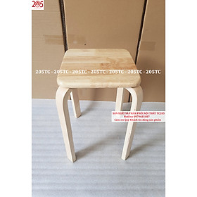 Mua GHẾ ĐÔN GỖ MẶT VUÔNG CHÂN CONG mặt ghế 30cm  cao 45cm - màu tự nhiên  vàng  mật ong