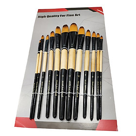 Bộ 12 Cây Cọ Vẽ Màu Nước Đầu Bè B063