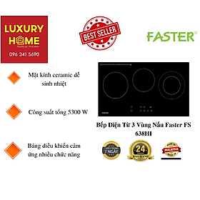 Mua Bếp Điện Từ 3 Vùng Nấu Faster FS 638HI - Hàng Chính Hãng