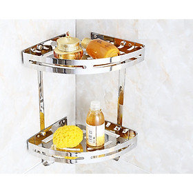 Giá góc hai tầng inox 304 GK 02 (có hai loại inox mờ và inox bóng)