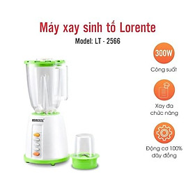 Mua MÁY XAY SINH TỐ LORENTE 300W 2 CỐI LT-2566 CHỐNG VA ĐẬP  XAY ĐA DẠNG NGUYÊN LIỆU