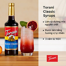 Siro Pha Chế Vị Cam Đỏ Torani Classic Blood Orange Syrup 750ml Mỹ  - Hàng Chính Hãng