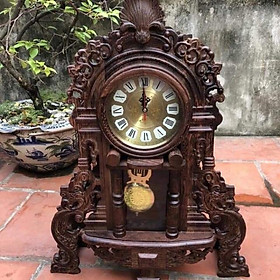 Mua Đồng hồ quả lắc gỗ mun đuôi công