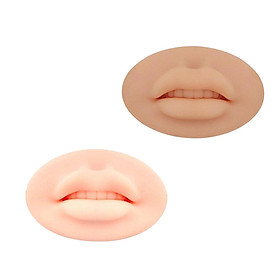 2x 5D Silicone Lips Practice Permanent Soft for Beginners Piercing Practice