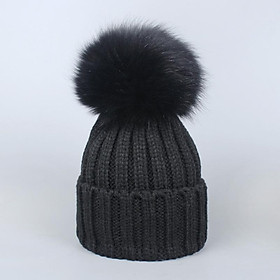 Mùa Đông Mũ Khăn Bộ Nữ Cô Gái Ấm Beanies Skullies Khăn Quàng Cáo Pompoms Mùa Đông Nón Dệt Kim Mũ Và Khăn Choàng 2 bộ Bộ - Child