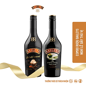 Combo Rượu Baileys Original 75cl & Vị Salted Caramel dung tích 70cl, độ cồn 17%