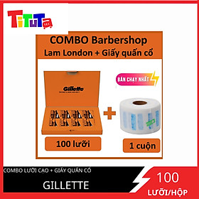 [Siêu khuyến mãi dành cho Barbershop] Gillette London Bridge (Cam) 1 hộp100 lưỡi tặng kèm 1 cuộn giấy cổ 100 cái/hộp