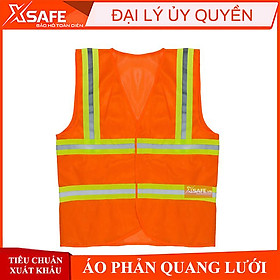 Mua Áo phản quang VN vải lưới (màu cam) - Áo lưới phản quang cho công trình  nhà máy - khóa dán