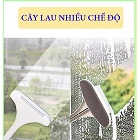 Cây Lau Kính 2 trong 1 Kèm Gạt Nước - Chổi Lau Đa Năng 2 Mặt Tiện Lợi Có Tay Cầm - Gấp Gọn Tiện Lợi