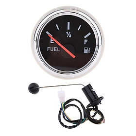 Đen 52 Mm Nhiên Liệu Đo Độ Đo Với Cảm Biến Nhiên Liệu E-1/2-F Con Trỏ Bộ
