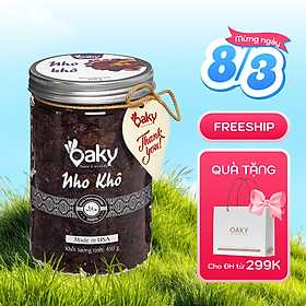 Nho Khô Oaky – Nhập Khẩu Mỹ – Hũ 250g hoặc 450g – Ngọt Tự Nhiên, Tốt Cho Sức Khỏe