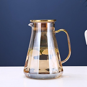 BÌNH THỦY TINH CHỊU NHIỆT ĐỰNG NƯỚC CÁO CẤP ÁNH VÀNG SANG TRỌNG 1,8L - VD97