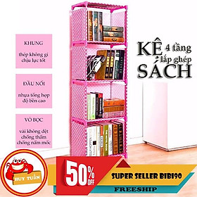 Kệ sách 4 tầng siêu chắc chắn tiện dụng