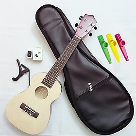 Hình ảnh  Combo Đàn Ukulele Concert Woim 33A19 tặng kèm bao da, máy lên dây, capo và 01 kèn Kazoo màu ngẫu nhiên