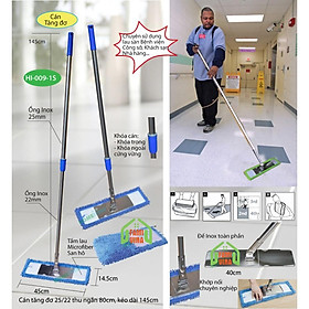 Mua Cây lau bẹ san hô sợi microfiber 45cm cây lau nhà công nghiệp inox san hô 360 siêu sạch siêu thấm hút tiết kiêm hiệu qua