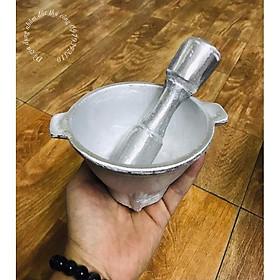 Mua Bộ cối chày bằng gang mini 12cm  giã gừng  tỏi ớt