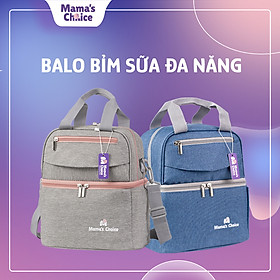 Balo Giữ Nhiệt Bỉm Sữa Mama’s Choice, Giữ Lạnh Sữa Mẹ Lên Đến 14h, Giữ Ấm Thức Ăn Cho Mẹ và Bé, Thiết Kế Thời Trang - Balo + 02 Đá Khô