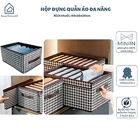 Mua Hộp Vải Đựng Quần Áo 6 Ngăn Cao Cấp - Túi Đựng Quần Áo Có Nắp  Thiết Kế Gọn Gàng - HÀNG CHÍNH HÃNG MINIIN