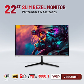 Màn Hình VSP V2204HT 22inch (FHD, 75Hz, HDMI, VGA) - JL - HÀNG CHÍNH HÃNG