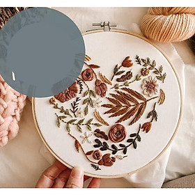 Mua DIY THÊU THỦ CÔNG TRANG TRÍ- KIT NGUYÊN LIỆU THÊU CÂY CỎ- HOA LÁ MÙA THU- HOOP DECO HOME- BÁCH HÓA NA NA