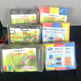 Mua 1 KG TÚI RÁC CUỘN - Dày  dai  chắc chắn TỰ HUỶ SINH HỌC - SIZE ĐẠI. TRUNG  TIỂU - Màu đen  vàng  đỏ  xanh