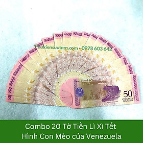 Mua Combo 20 Tờ Lì Xì Tết Hình Con Mèo Của Venezuela   kích thước: 15.5cmx7.5cm  màu tím - SP005873
