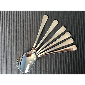 Mua Bộ 6 muỗng/thìa ăn inox 304  dày dặn  sáng bóng - VTK Spoon 304
