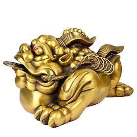 Mua Tượng linh vật thiềm thừ cóc ba chân cỡ bằng đồng thau phong thủy Hồng Thắng