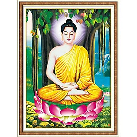 Tranh đá Phật Bổn Sư Thích Ca Mâu Ni LG1355 - kích thước: 59 * 80cm. (TRANH CHƯA LÀM)